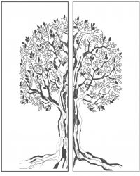 Пескоструйный рисунок Дерево 426